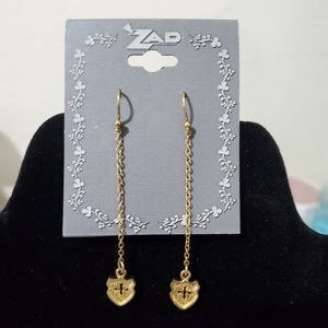 ZAD Dangle Drop Cross Earrings